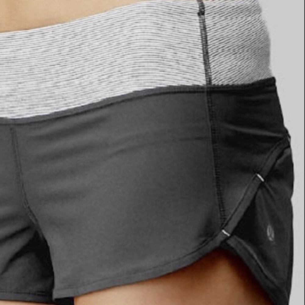 Lululemon gray wee stripe speed shorts